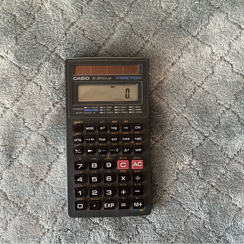 Casio Black Solar Fraction‎ Calculator